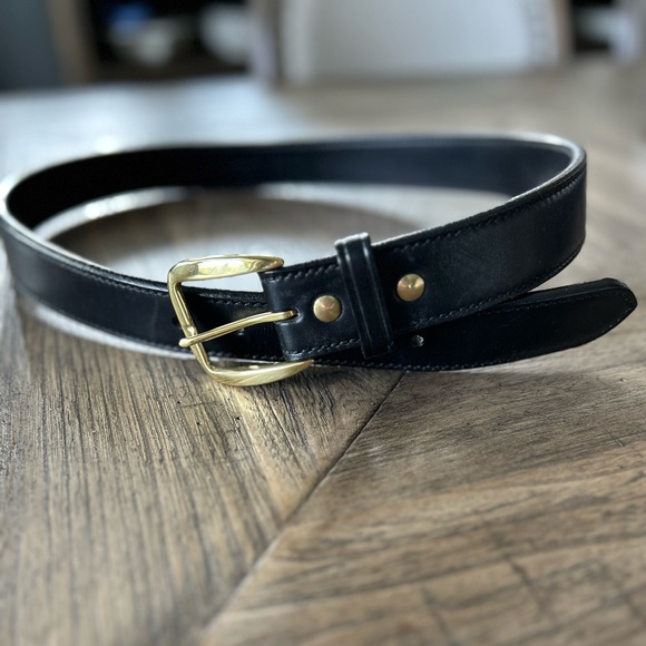 GALCO SB2 Handmade USA Black Leather Belt- Size 38 - Picture 2 of 11